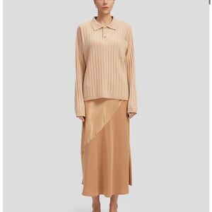 Lattelier satin midi skirt